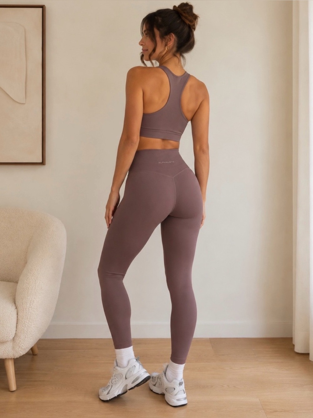 Alphalete Leggings in Mauve Taupe